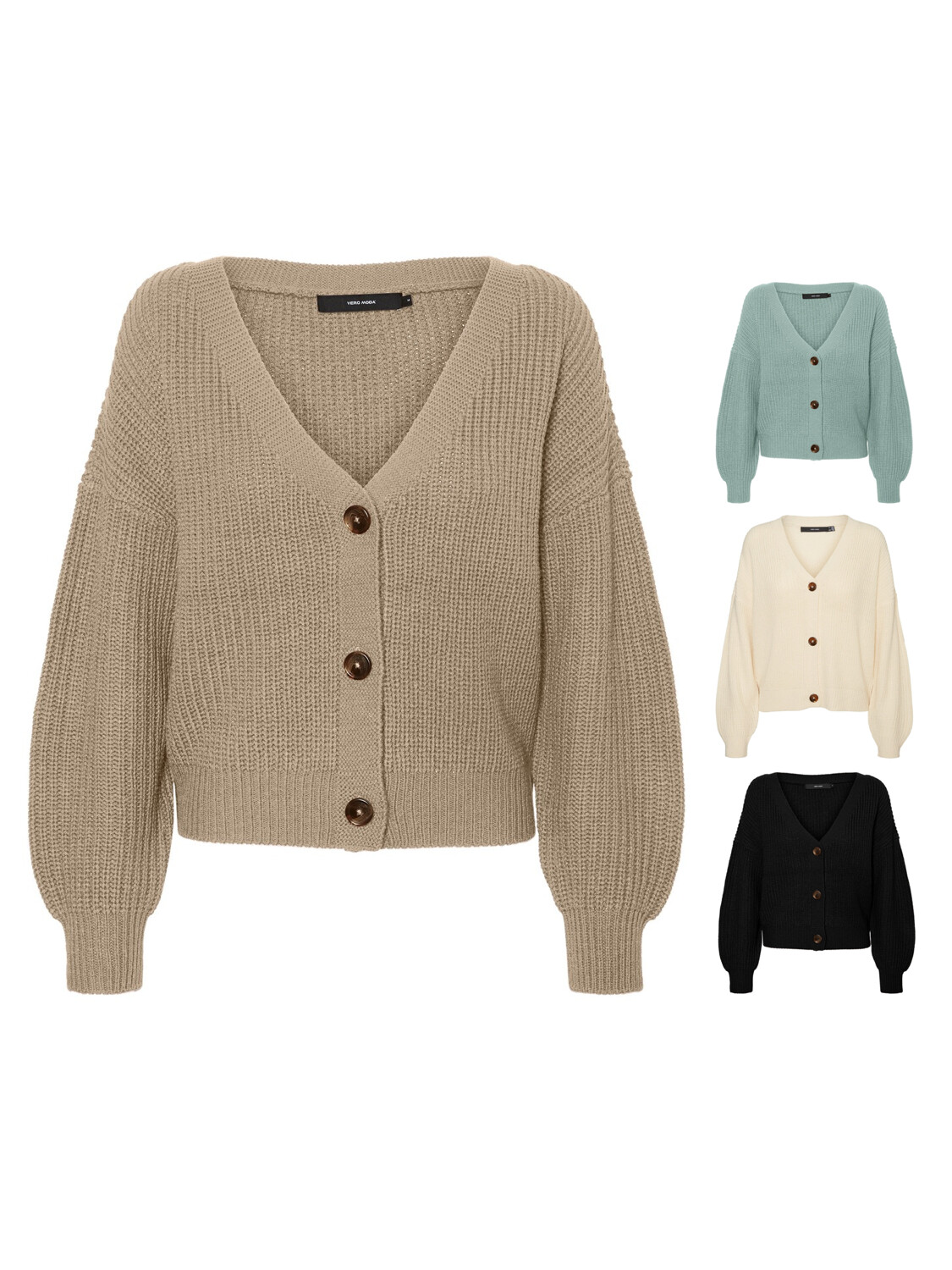 Vero Moda Damen Strick Cardigan - VmLea Oversize Strickjacke Pullover
