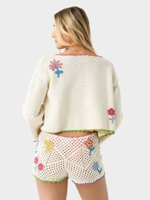 ROSE CARMINE ROSE CARMINE BLOOM BOLERO IN MULTI - SIZE ONE SIZE