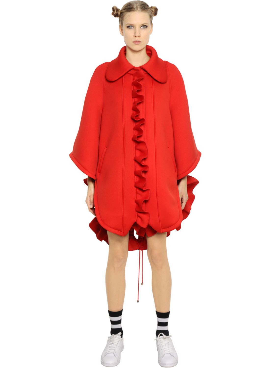 Pre-owned Urban Outfitters Nicopanda Ruffle Jacket (m) Red - Brand With Tags (sold Out) Msrp $800
