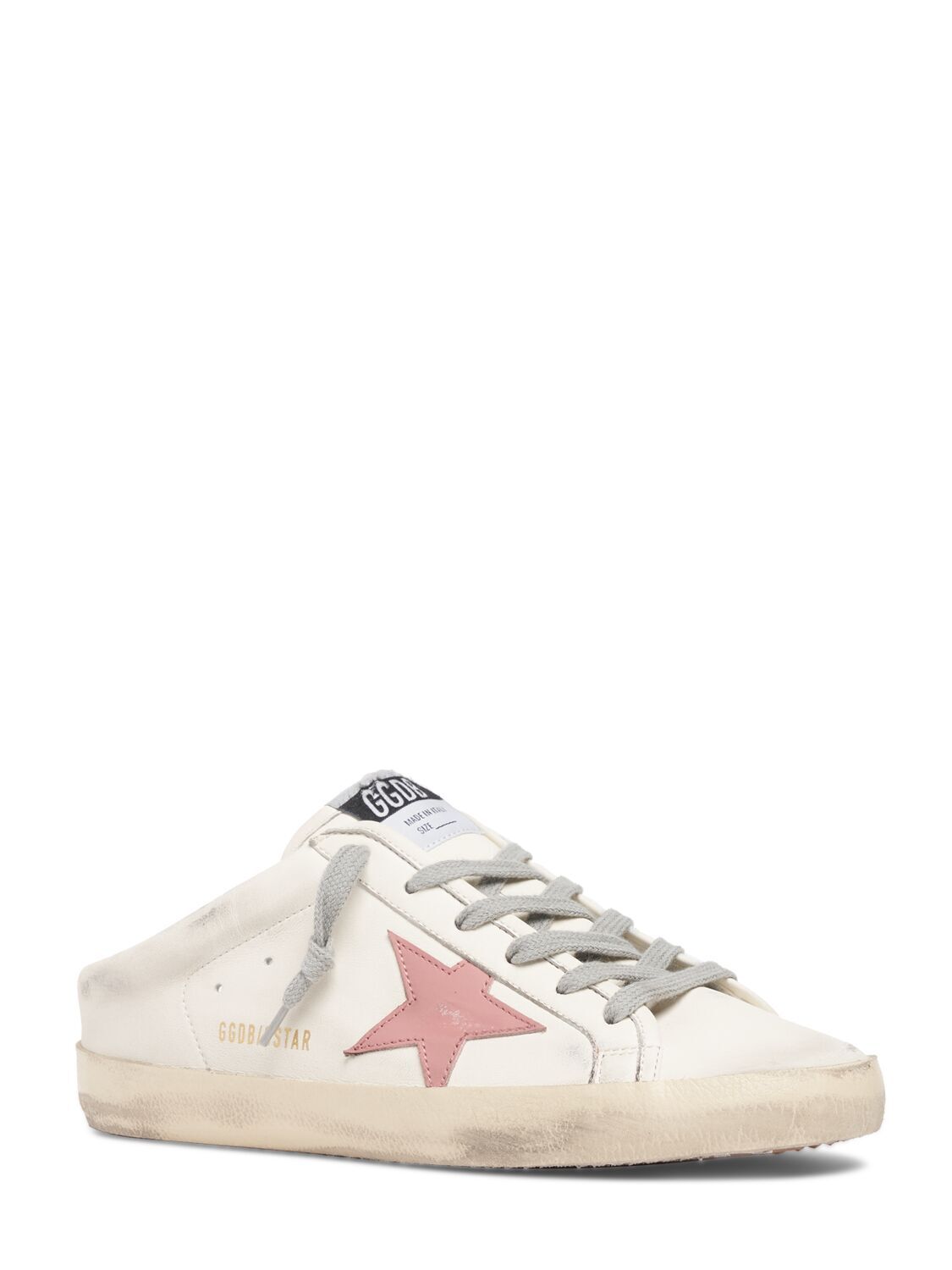 Pre-owned Golden Goose Super-star Women's White/pink Slip On Low Top Sneakers