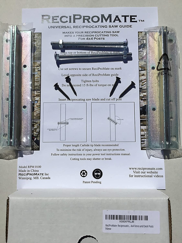 Reciprocating Saw Guide Attachment for Cutting 4X4 Fence and Deck Posts
