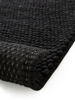 benuta Wollteppich Beads Anthrazit 200 x 300 cm Teppich Wohnzimmer Kurzfloor