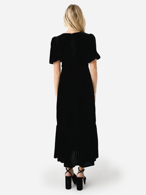 Pre-owned Rhode Velvet Ester Dress In Black - Size 2