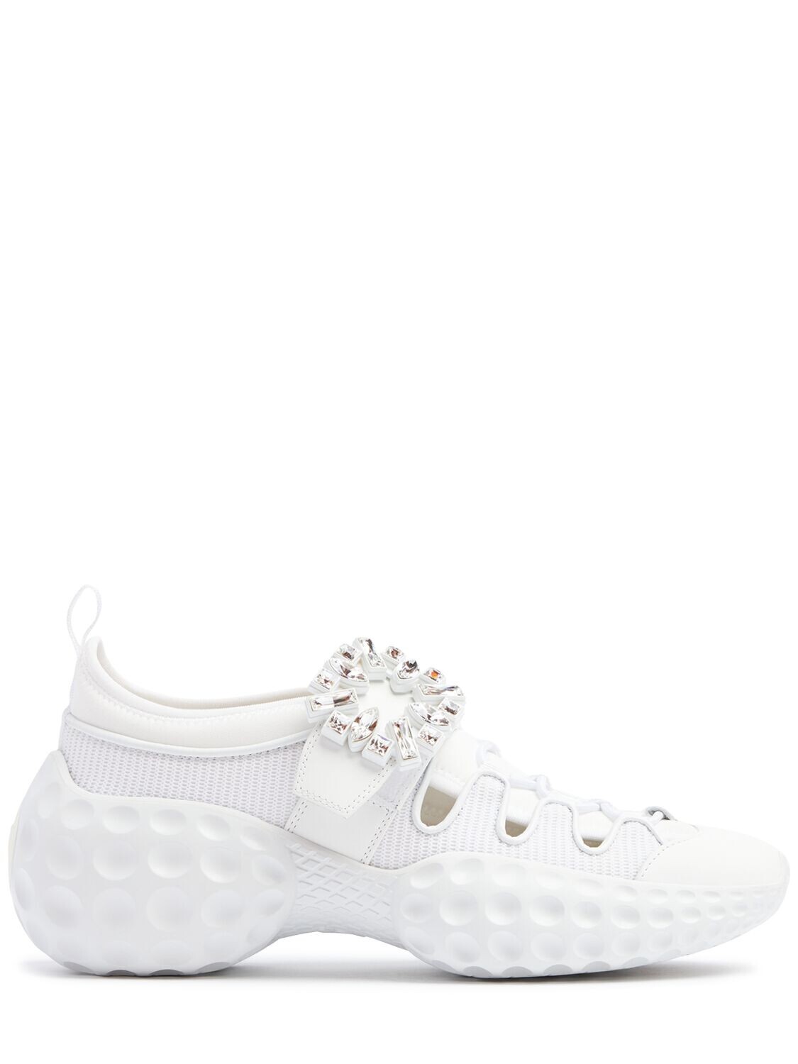 ROGER VIVIER Viv' Run Light Trekky $1595 White Fabric