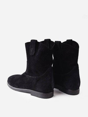 Pre-owned Re/done Women's 60s Camarguaise Boot In Black Suede - Size 36