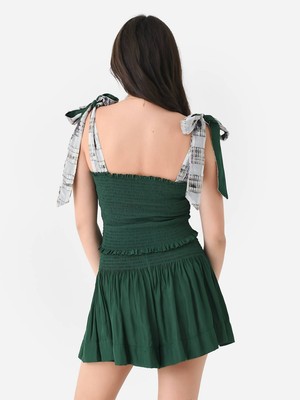 Pre-owned Koché Koch Cece Top In Evergreen - Size Xs In Green