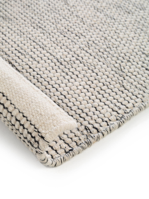 benuta Wollteppich Rocco BeigeSchwarz 120 x 170 cm Teppich Wohnzimmer