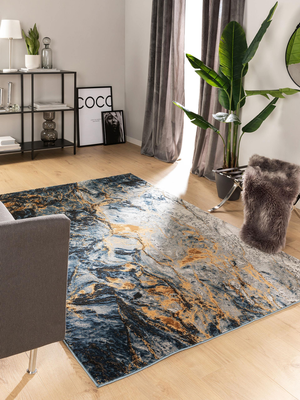 benuta Teppich Leonardo Blau 200 x 290 cm Teppich Wohnzimmer