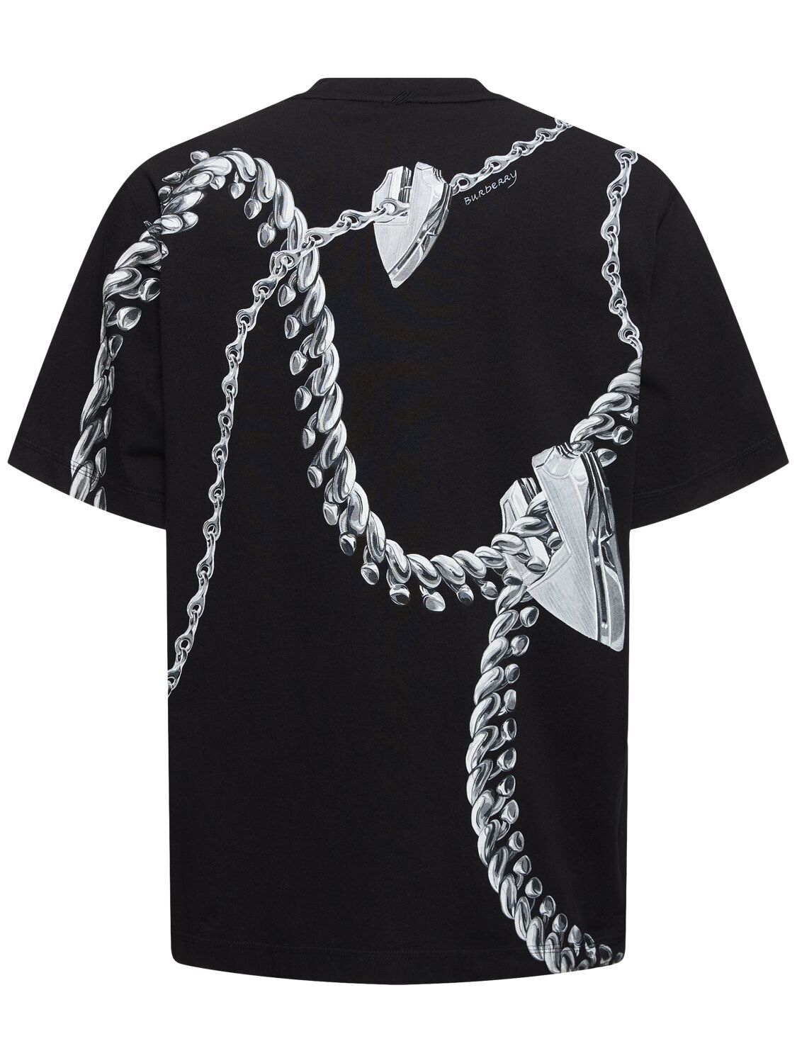 Pre-owned Burberry Ekd Black Cotton Short Sleeve T-shirt