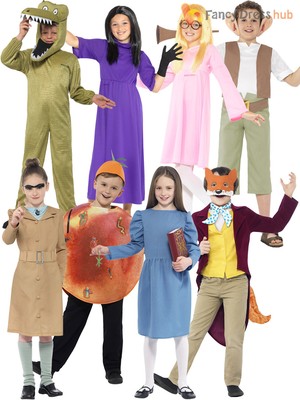 Kids Roald Dahl Fancy Dress Up Costume World Book Day Week Boys Girls Childrens