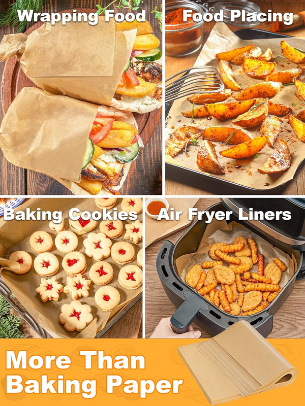 200 Pcs Parchment Paper Baking Sheets, 12x16 Inches Non-Stick Precut Baking Parc