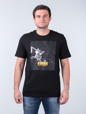 

Puma Qualifier SS Баскетбольная футболка мужская черная спортивная спортивная повседневная футболка, Черный, Puma Qualifier SS Basketball T-Shirt