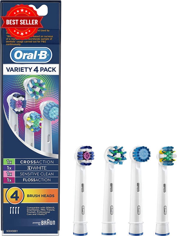 [GENUINE] Variety Clean Electric Toothbrush Replacement Heads, 4 Pack