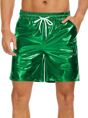 mens sparkly shorts shiny holographic short hot pants disco dancing costume 314853033192