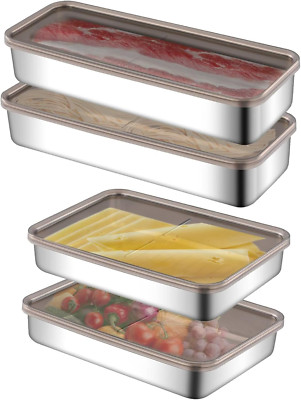 2 Pack Bacon Keeper Container, Cheese Container for Fridge,Lunch Meat Container 