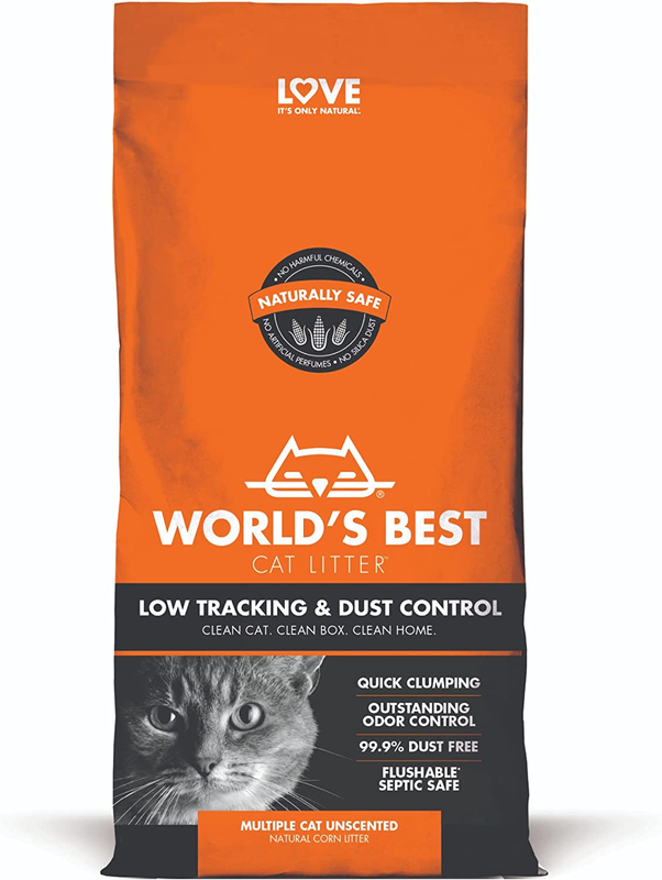 WORLD'S BEST CAT LITTER Low Tracking & Dust Control Multiple Cat Unscented