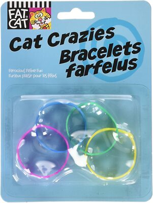 Petmate Cat Crazies 4 Pack Neon Rollers Wild Kitten Toy FatC