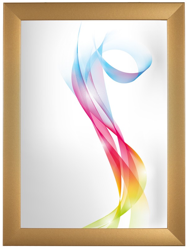 Framo Cadre Photo Bois Or Uni 53x10 Cm Ã  53x150 Cm, Avec Verre Acrylique