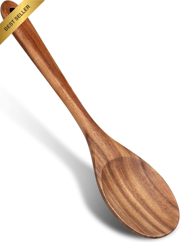 11 Inch Large Wooden Spoon for Cooking Utensil Mixing Spoons Baking Serving Wood