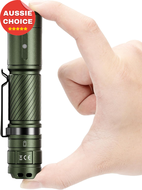 C3 Rechargeable LED Tactical Torch 1200 Lumens IP68 Waterproof 6 Modes Green