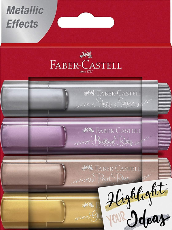 S - 4 Glitter Highlighter Pens For Journaling And Note Takin