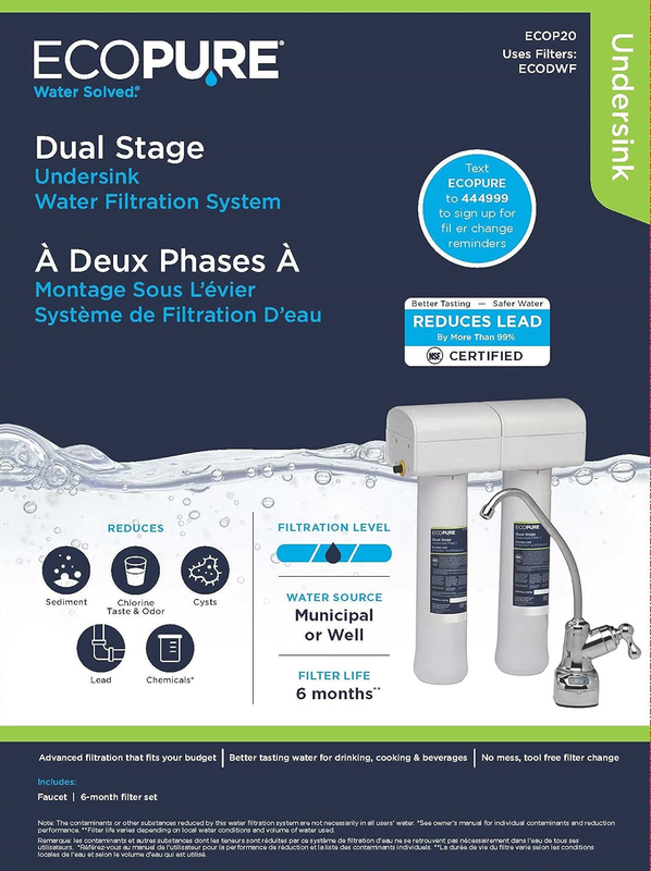 ECODWF Dual Stage Under Sink Filter Set