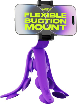 Tenikle Pro Flexible Tripod Bendable Suction Cup Camera & Phone Mount Purple