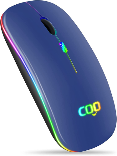 COO Wireless Mouse, LED Slim Dual Bluetooth+2.4G Wireless( Dark Blue)