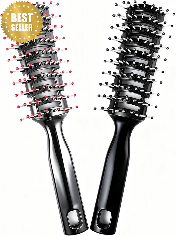 2 Packs Vent Brush, Mens Hairbrush with Airflow Vents to Help Style Hair, Vented