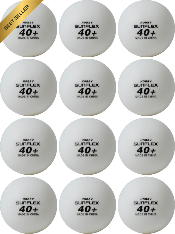 Hobby Table Tennis Balls - Pack of 12 Ping Pong Balls - Plastic 40+ Table Tennis