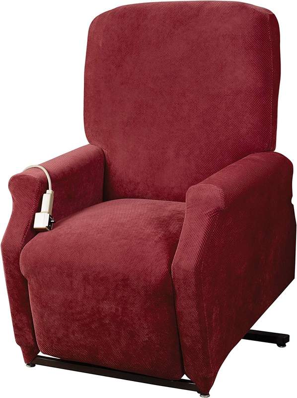 Surefit Home D&eacute;cor Pique Cushion Large Size Lift Recliner Chair Cover, Stretch F