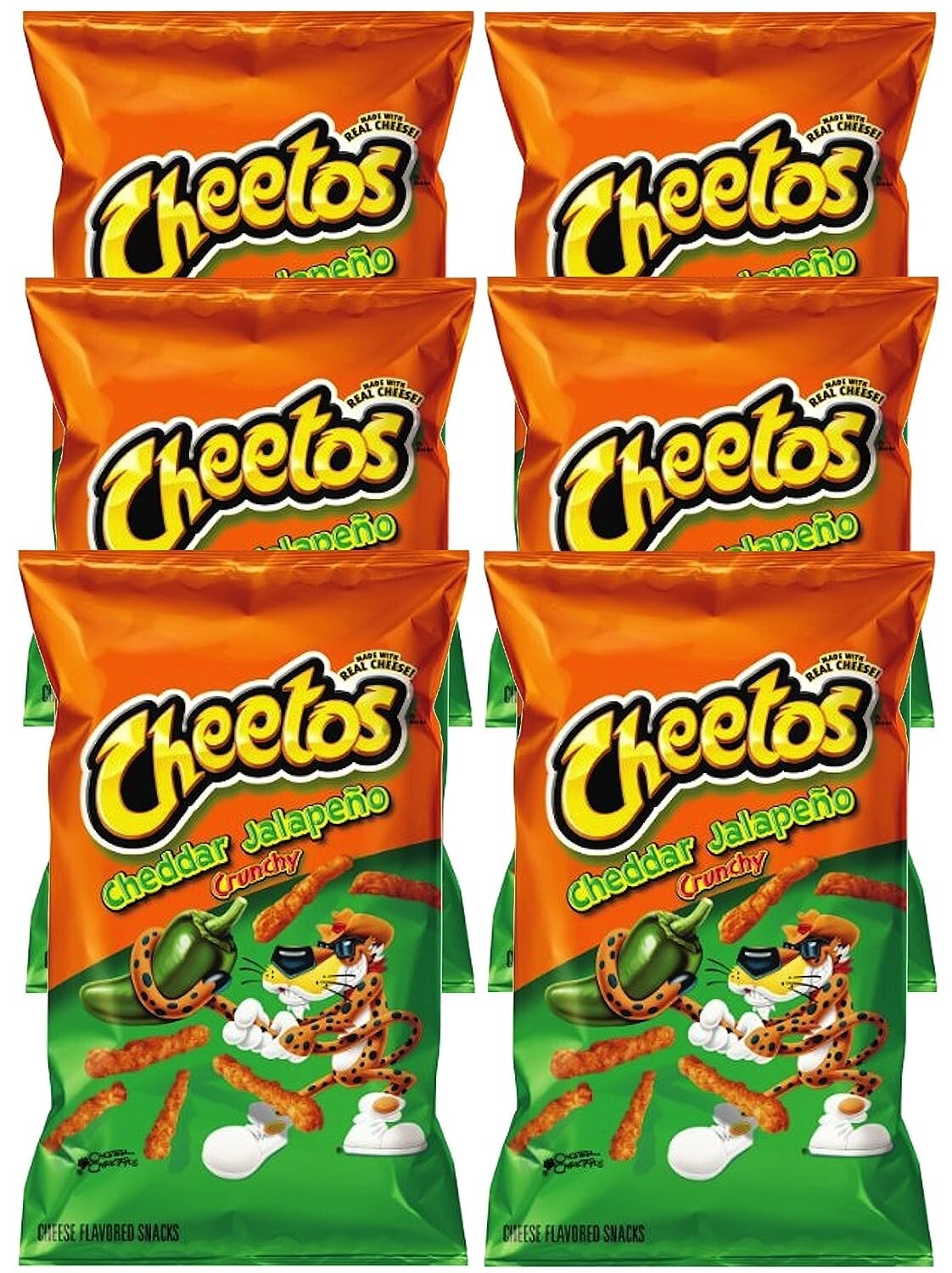 Pack of 6) Cheetos Cheddar Jalapeno crunchy 8.5 0z Each. | eBay