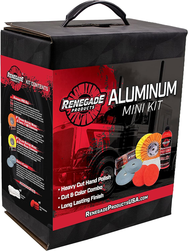 Aluminum Polishing Mini Kit Complete with Buffing Wheels, Buffing Compounds, Rig