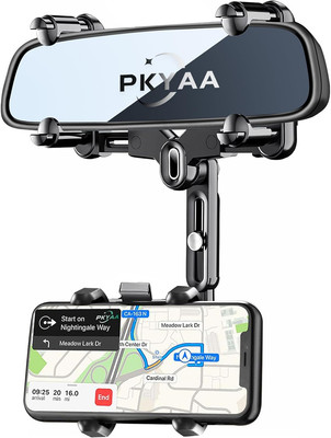 Rearview Mirror Phone Holder for Car, 360° Rotating Rear View Mount with Adjusta