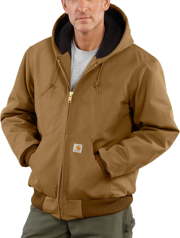 Carhartt mens Loose Fit Firm Duck Insulated Flannel-lined Active Jacket
