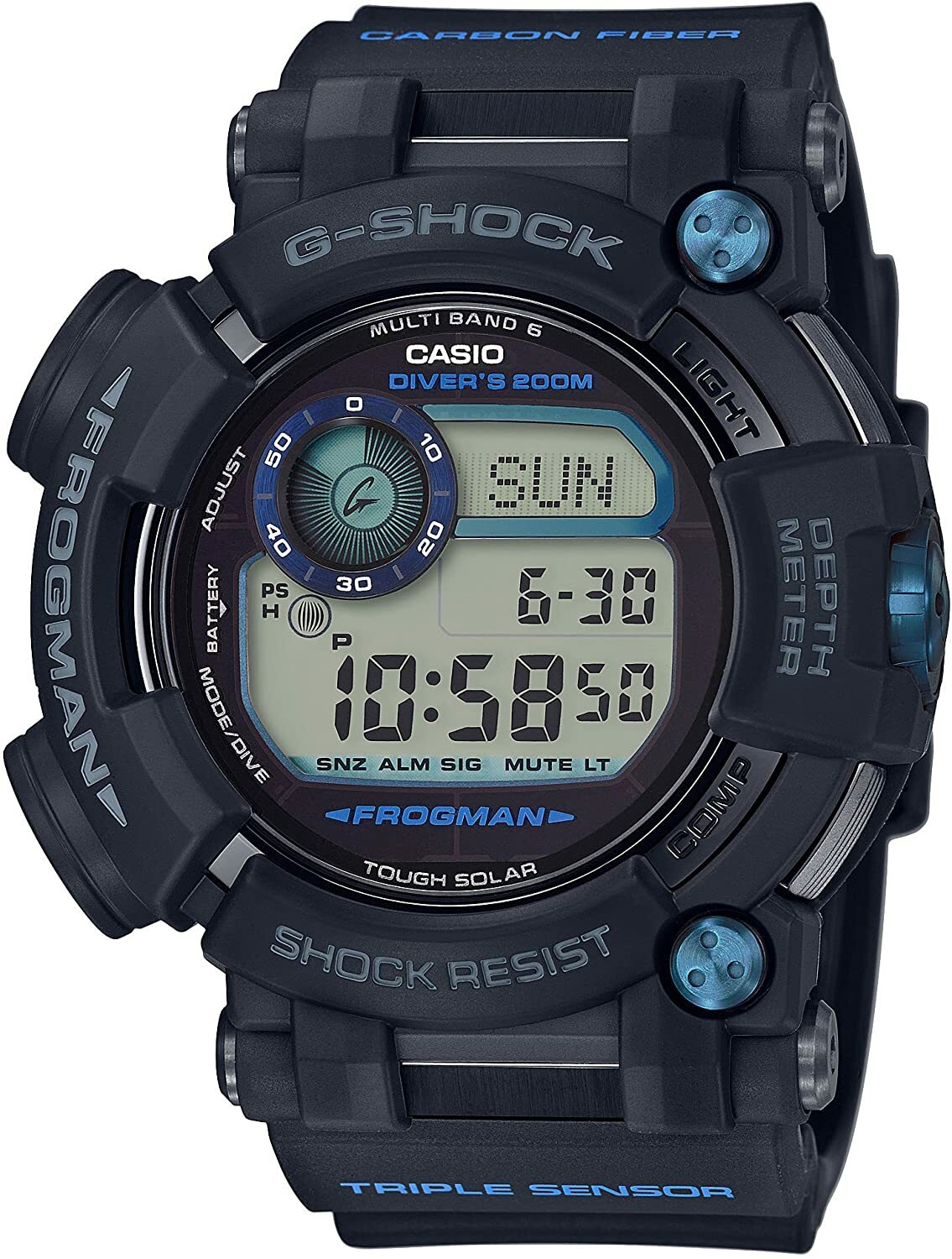 Pre-owned Casio [] Watch G-shock Frogman Radio Solar Gwf-d1000b-1jf Black