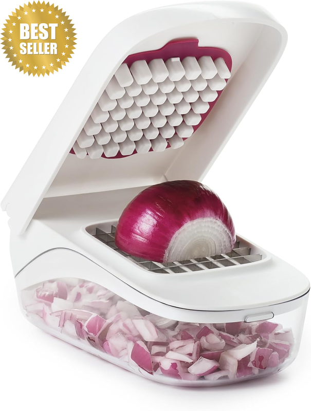 Good Grips Vegetable Chopper with Easy-Pour Opening, White