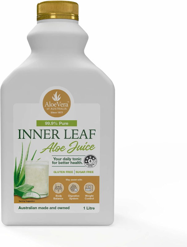 Aloe Vera Inner Leaf 99.9% Juice in Plastic Bottle, 1 Litre, Multicolor (GD4027)