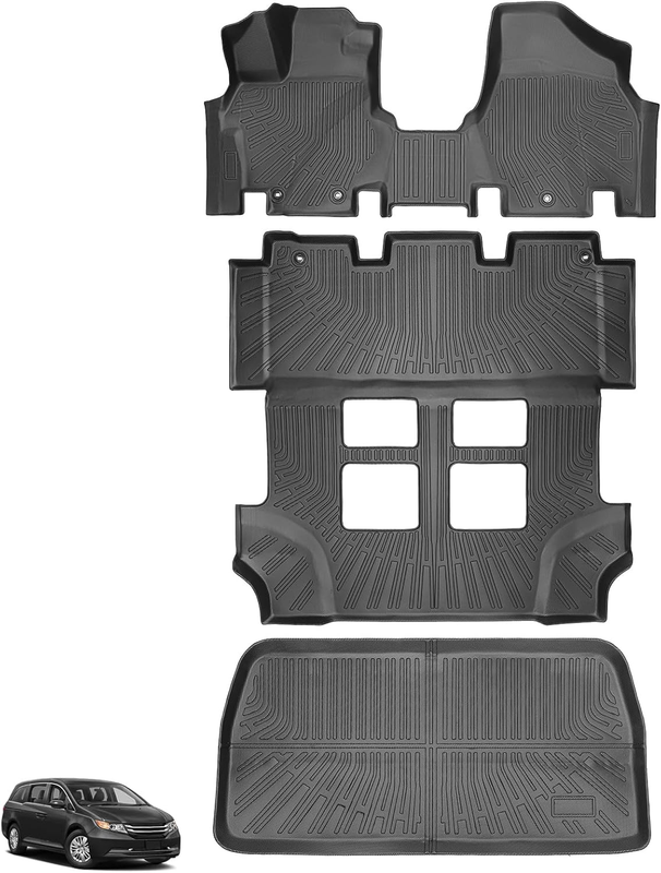 All Weather Floor Mats & Cargo Liner for 2011-2017 Honda Odyss...