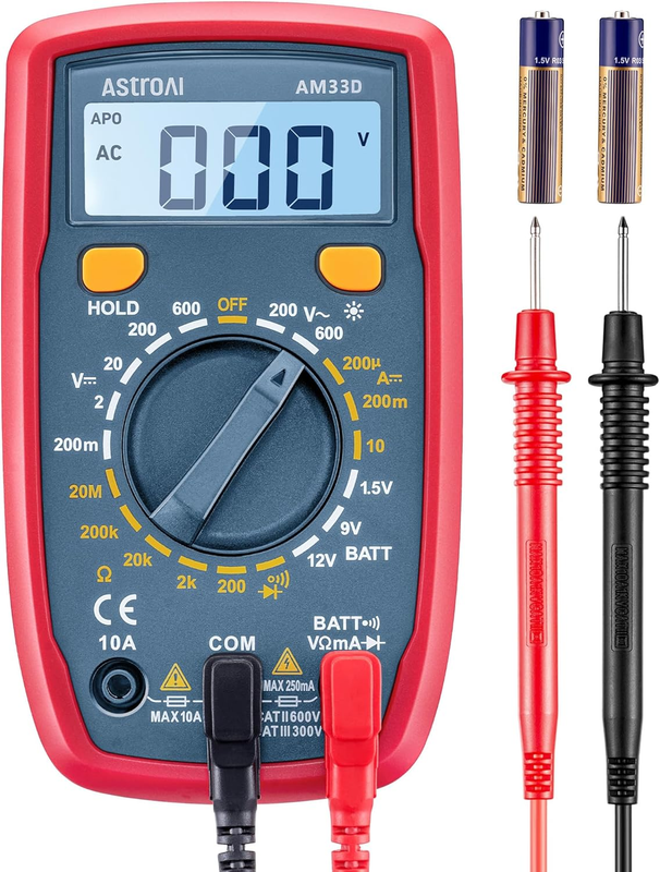 AstroAl Digital Multimeter 2000, Multimeter Tester with Volt Amp Ohm, Multi Mete