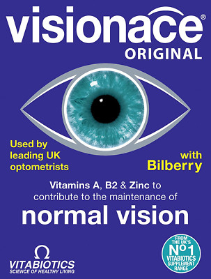 Visionace Original - for Normal Vision | Vit. A, B2 and Zinc - 30 Tablets