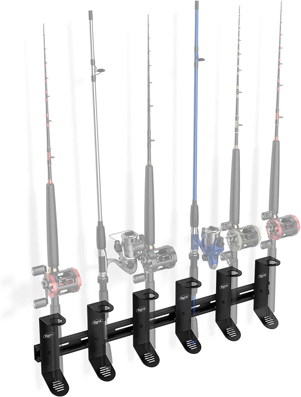 Koova Wall Mount Fishing Rod Holders & Reel Storage | Sturdy Fishing Pole Holder