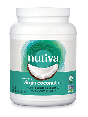 Nutiva Organic Cold-Pressed Virgin Coconut Oil, 78 Fl Oz USDA Organic, Non-GMO,