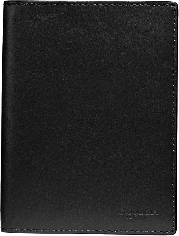 COACH Passport Case in Refined Calf Black One Size