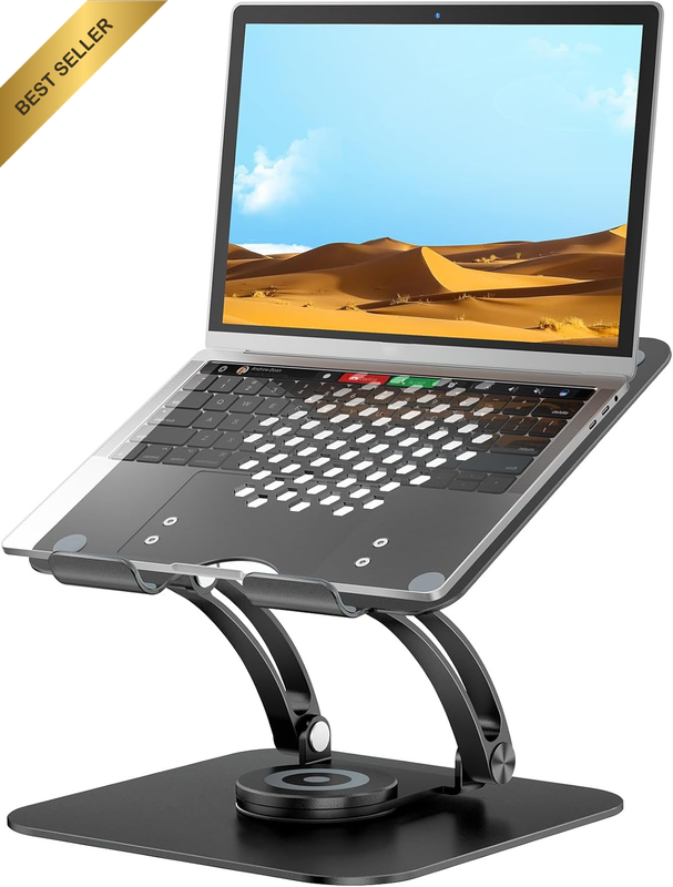 Swivel Laptop Stand for Desk, Adjustable Computer Stand Laptop Holder with 360°