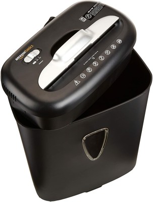 AmazonBasics Aktenvernichter Papierschredder Büroelektronik schwarz Office PC 