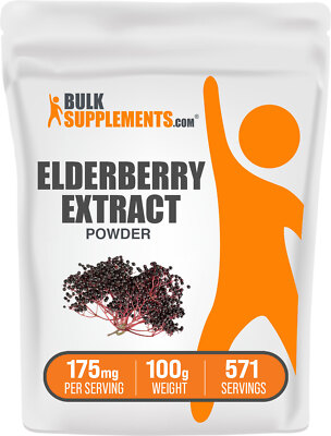 BulkSupplements Elderberry Extract Powder - 175mg Per Serving