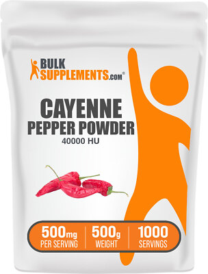 BulkSupplements Cayenne Pepper Powder 500g - 500mg Per Serving