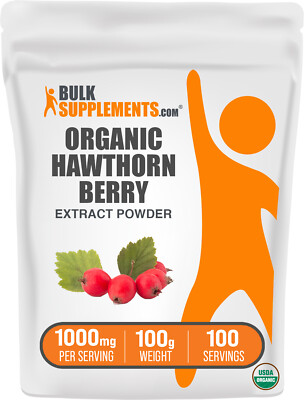 BulkSupplements Organic Hawthorn Berry Extract Powder - 500 mg Per Serving