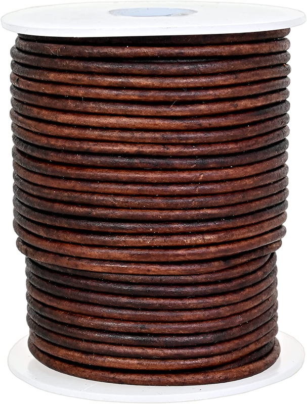 Real/Genuine Round Leather Cord for Jewelry Making, Leather String Cord for Craf